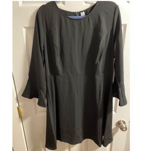 NWT Black Flowy Dress with Bell Sleeves